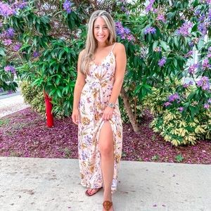 Light pink floral maxi